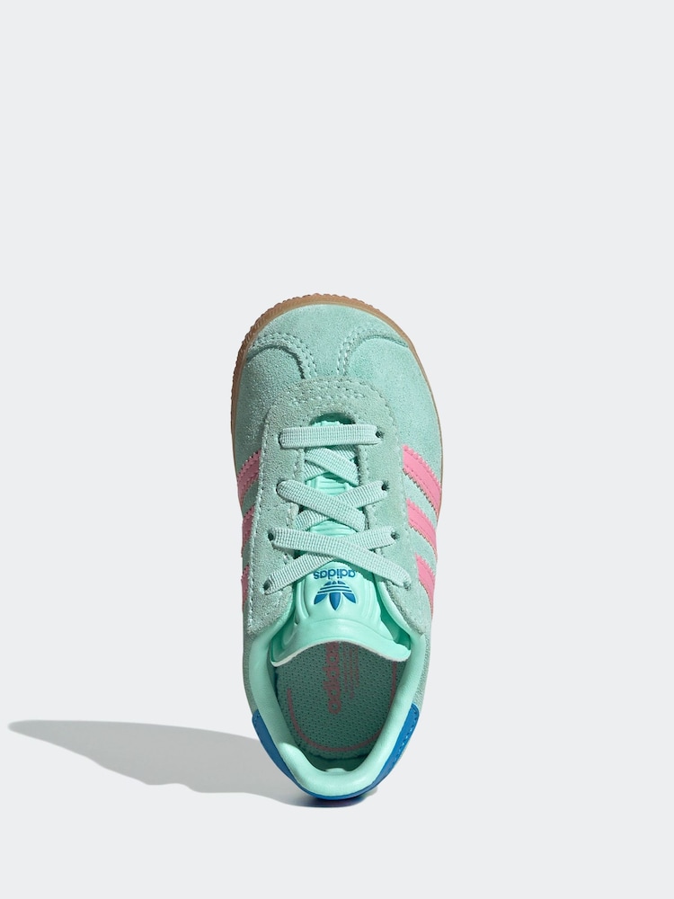 Adidas Originals Green Gazelle Infant Kids Trainers - Image 6 of 10