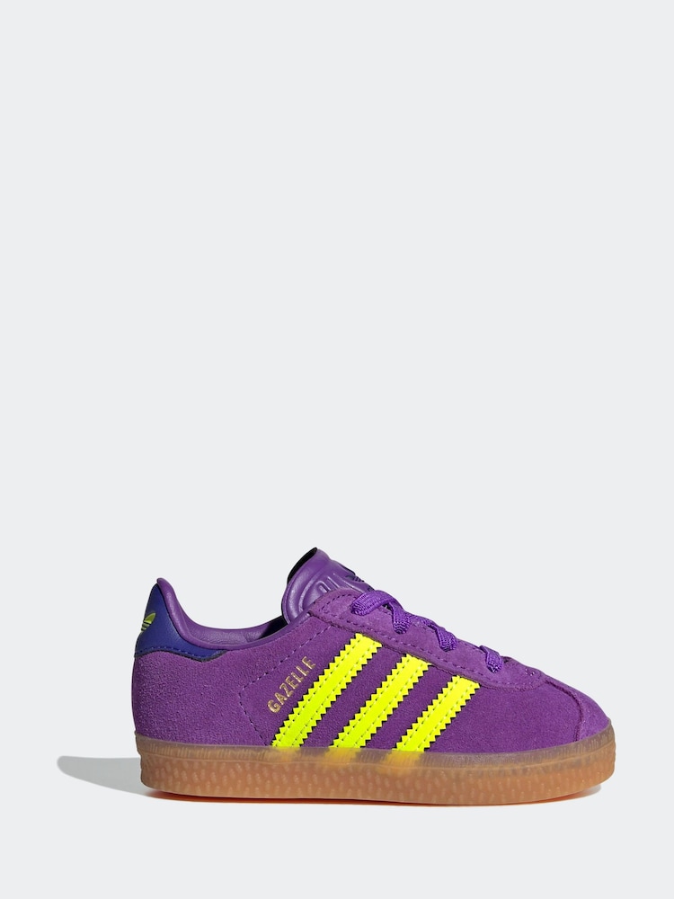 Violet - Adidas Originals Gazelle Infant Kids Trainers - Image 1 de 9