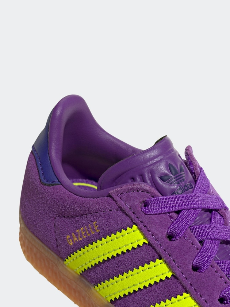 Adidas Originals Purple Gazelle Infant Kids Trainers - Image 8 of 9