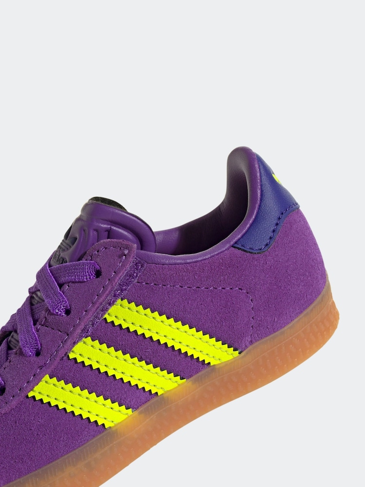Violet - Adidas Originals Gazelle Infant Kids Trainers - Image 9 de 9