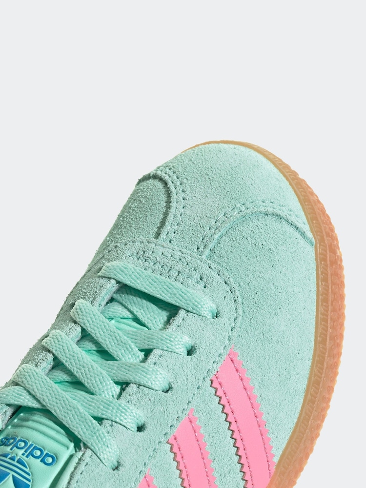 أخضر/بني - حذاء رياضي Gazelle من adidas Originals - Image 8 of 9