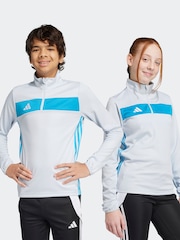 adidas Blue Tiro Essentials Quarter Zip Training Sweat Top - Image 2 of 6