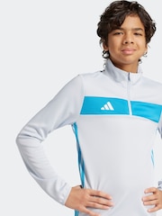 adidas Blue Tiro Essentials Quarter Zip Training Sweat Top - Image 5 of 6