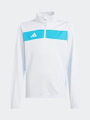 adidas Blue Tiro Essentials Quarter Zip Training Sweat Top - Image 6 of 6