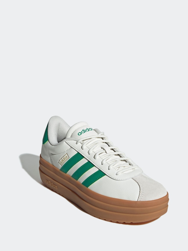 adidas gazelle silver green womens adidas Women's VL Court Bold Platform Casual Sneakers – runnwalk