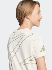 adidas White Jude Bellingham Culturewear 100% Cotton T-Shirt - Image 3 of 5
