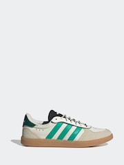 adidas White/Green Breaknet Sleek Trainers - Image 1 of 9