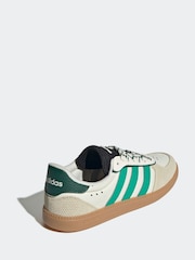 adidas White/Green Breaknet Sleek Trainers - Image 3 of 9