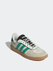 adidas White/Green Breaknet Sleek Trainers - Image 4 of 9
