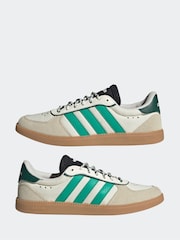 adidas White/Green Breaknet Sleek Trainers - Image 5 of 9