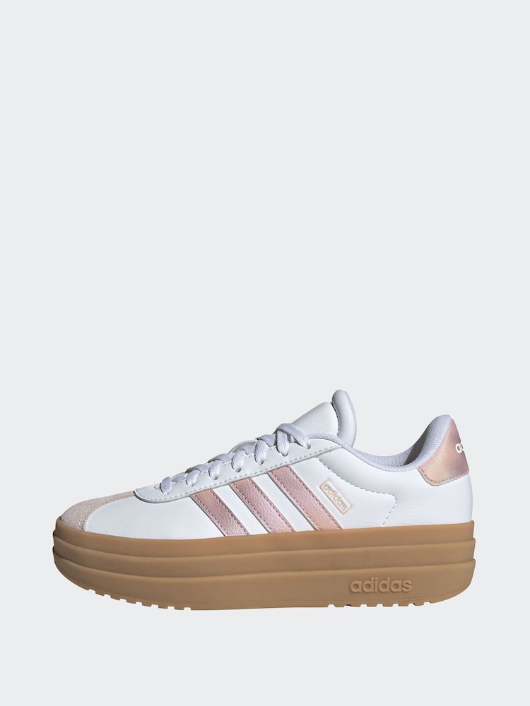 adidas Cream White VL Court Bold Trainers - Image 3 of 10