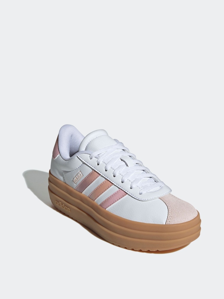 adidas Cream White VL Court Bold Trainers - Image 4 of 10