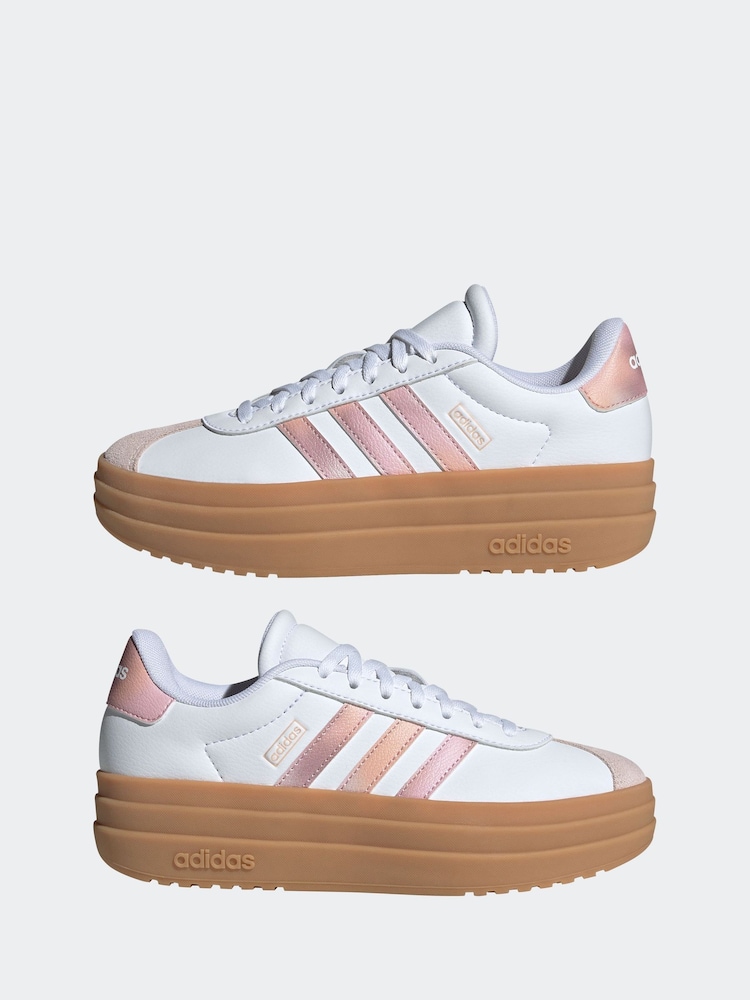 adidas Cream White VL Court Bold Trainers - Image 6 of 10