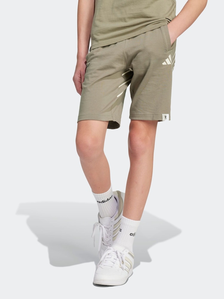 adidas Grey Jude Bellingham Culturewear 100% Cotton Shorts - Image 1 of 6