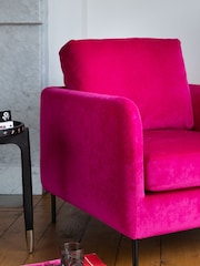 Rockett St George Luxe Needlecord Velvet Harrys Pink The Edie Accent Chair - Image 2 of 7