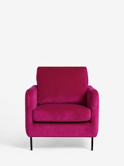 Rockett St George Luxe Needlecord Velvet Harrys Pink The Edie Accent Chair - Image 3 of 7