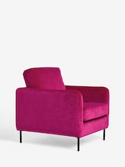 Rockett St George Luxe Needlecord Velvet Harrys Pink The Edie Accent Chair - Image 5 of 7