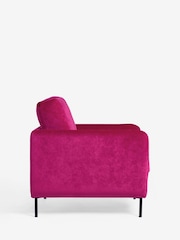 Rockett St George Luxe Needlecord Velvet Harrys Pink The Edie Accent Chair - Image 6 of 7