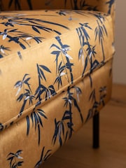 Rockett St George Black Bamboo on Golden Glow Velvet The Edie Accent Chair - Image 2 of 8