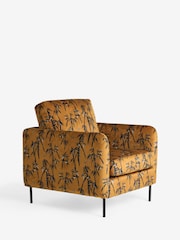 Rockett St George Black Bamboo on Golden Glow Velvet The Edie Accent Chair - Image 6 of 8
