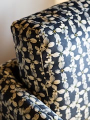 Rockett St George Translucent Daisy Black and Natural Velvet The Edie Accent Chair - Image 2 of 8