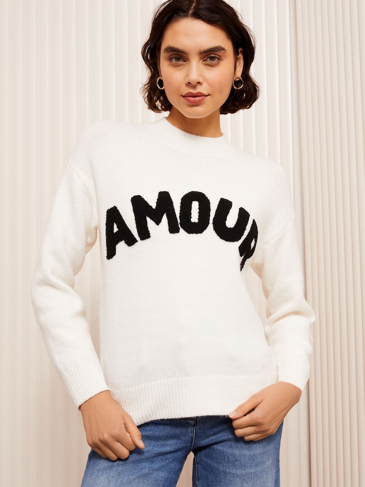 Friends Like These – Strickpullover mit Amour-Slogan - Bild 1 von 4 Friends Like These – Strickpullover mit Amour-Slogan - Bild 1 von 4