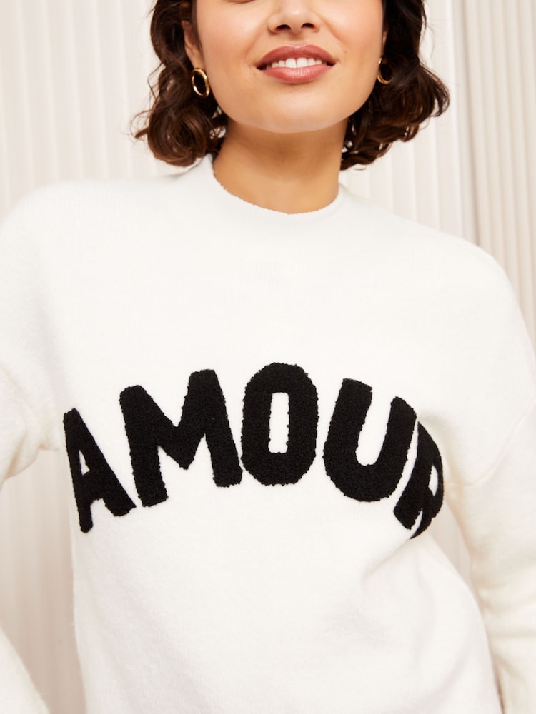 Friends Like These – Strickpullover mit Amour-Slogan - Bild 2 von 4 Friends Like These – Strickpullover mit Amour-Slogan - Bild 2 von 4