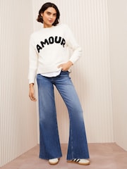 Friends Like These Ivory Slogan Amour Knit Jumper - Image 4 of 4