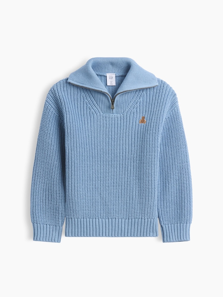 Blå - Gap Quarter-Zip Jumper (6månader-5år) - Bild 1 av 2