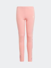 adidas originals Pink Printed 3 Stripe Leggings - Image 6 of 6