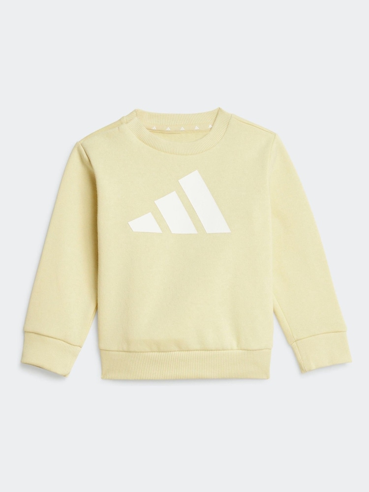 adidas Yellow Essentials Infant Tracksuit - Image 2 of 7