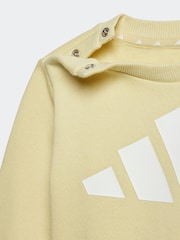 adidas Yellow Essentials Infant Tracksuit - Image 5 of 7
