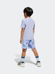 adidas Purple Disney Lilo and Stitch Shorts and T-Shirt Set - Image 2 of 7