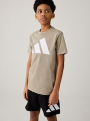 adidas Brown Essentials 100% Cotton T-Shirt - Image 1 of 6
