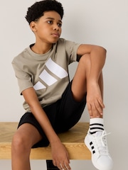adidas Brown Essentials 100% Cotton T-Shirt - Image 3 of 6