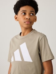 adidas Brown Essentials 100% Cotton T-Shirt - Image 5 of 6