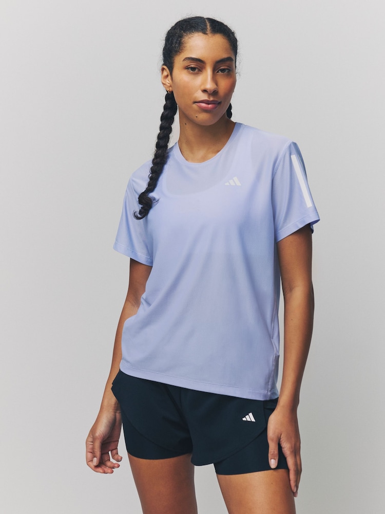 adidas Purple Own The Run T-Shirt - Image 1 of 5