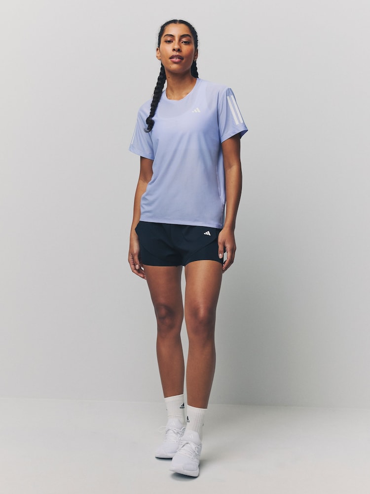 adidas Purple Own The Run T-Shirt - Image 2 of 5