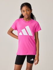 adidas Pink Big Logo 100% Cotton T-Shirt - Image 1 of 3