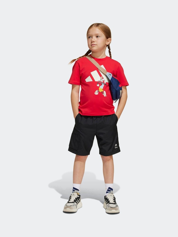 adidas Red Disney Mickey Mouse Top and Short Set - Image 3 of 5