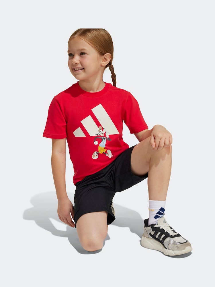adidas Red Disney Mickey Mouse Top and Short Set - Image 4 of 5