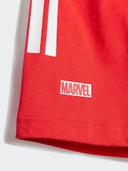 adidas White Marvel Spider Man 100% Cotton Shorts T-Shirt Set - Image 6 of 6