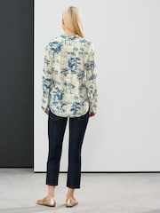 Blue Scenic Print Long Sleeve Button Down Shirt - Image 2 of 8