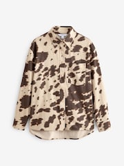 Cow Print Faux Suede Shacket - Image 5 of 7