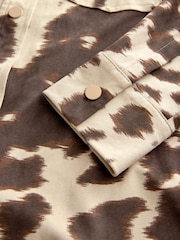 Cow Print Faux Suede Shacket - Image 6 of 7