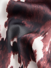 Brown/White Cow Print Satin Cami Top - Image 7 of 8