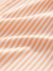 Orange/White Stripe Fitted Collared Essential Long Sleeve Shirt - Image 8 of 9