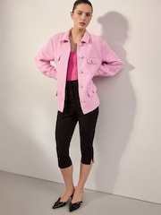 Pink Boucle Button Up Shacket - Image 2 of 4
