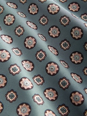 Blue Geo Print Relaxed Single Breasted Blazer - Image 9 of 9