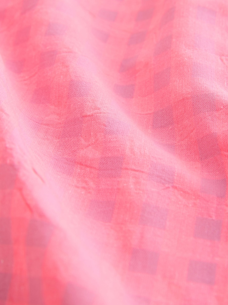 Fluro Pink Textured Woven Playsuit - Image 7 of 8